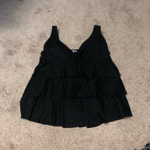 Black avenue bathing suit top